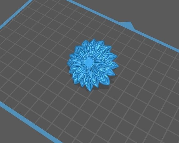 flower Dahlia stl file 3D print model