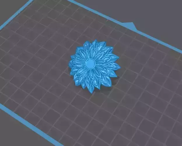 flower Dahlia stl file 3D print model