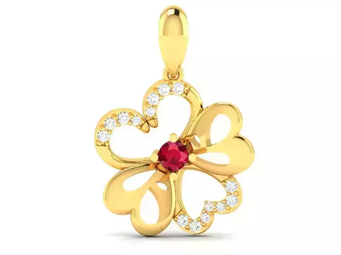 Women Heart Pendants 3dm STL OBJ FBX Render Details