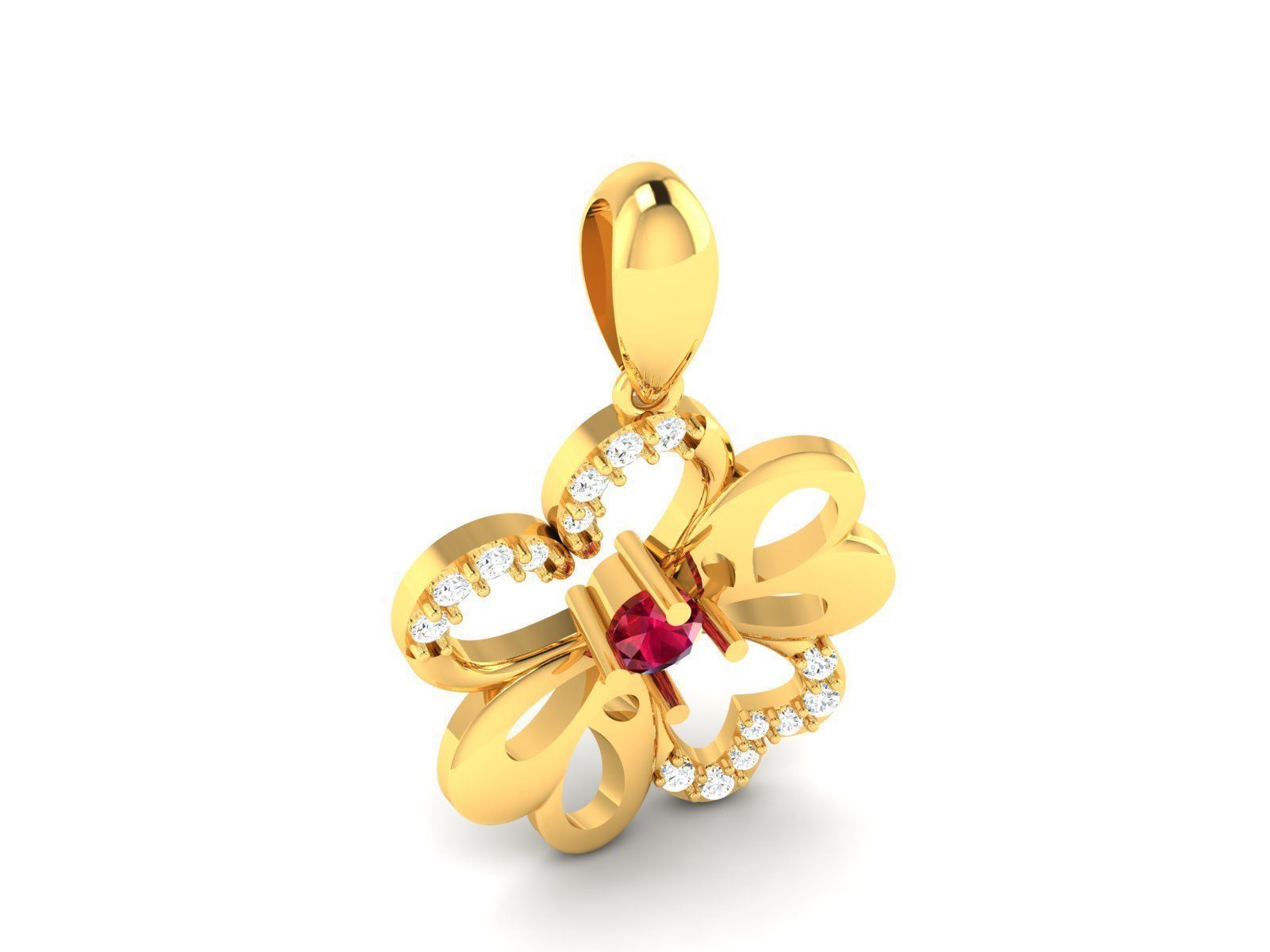 Women Heart Pendants 3dm STL OBJ FBX Render Details 3D print model_4