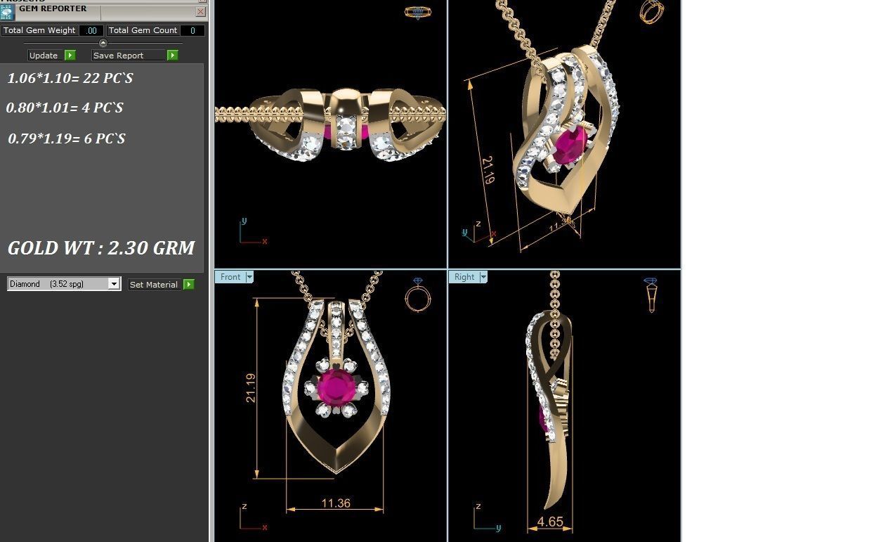 Women Pendants 3dm STL OBJ FBX Render Details 3D print model_5