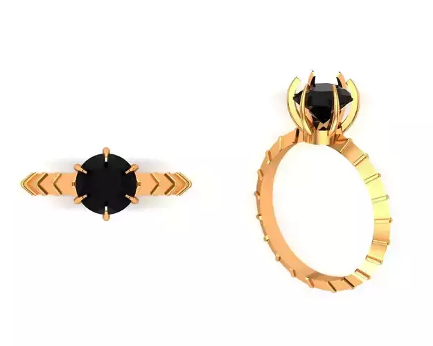 black diamond ring