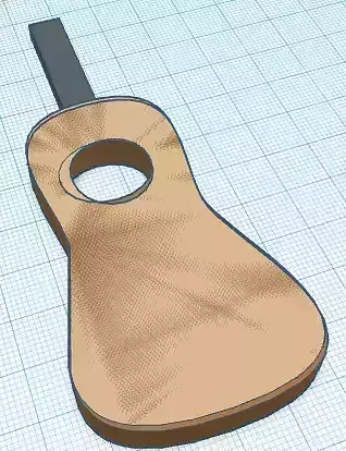 guitar acoustic 3D print model