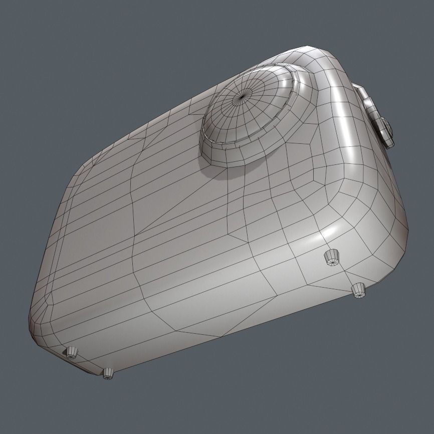 Pbr  Textured Realistic Vintage Radio Low-poly 3D model_9