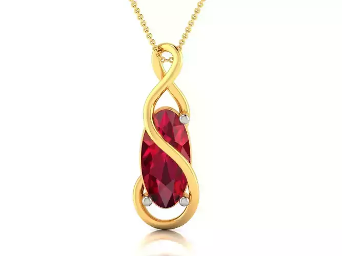 Women Oval Diamond Pendants 3dm STL OBJ FBX Render Details
