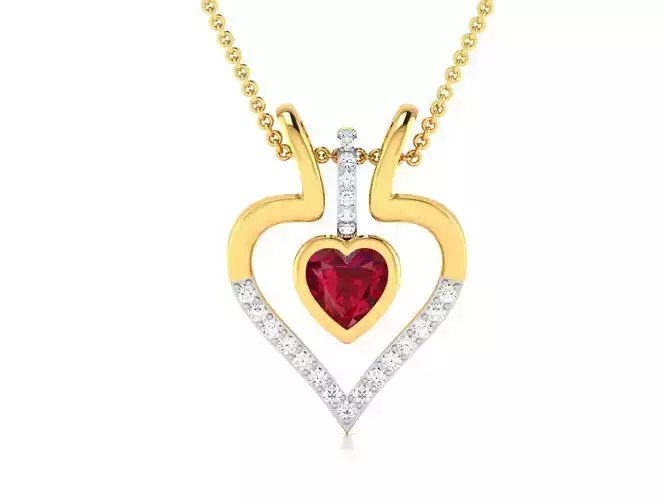 Women heart Pendants 3dm STL OBJ FBX Render Details