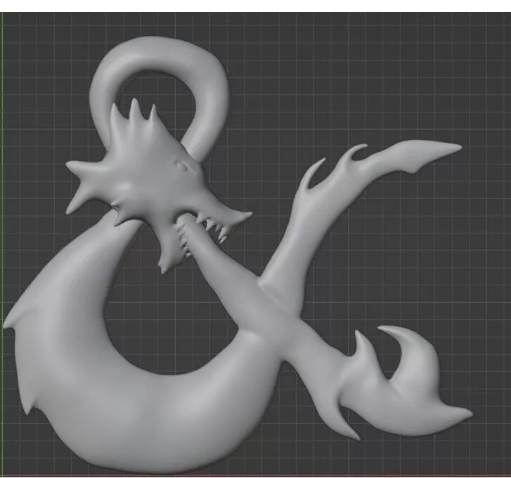 Dungeons and Dragons Ambersand 3D print model