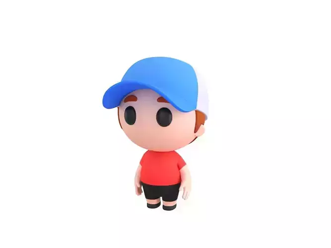 Character185 Rigged Little Boy 3D model