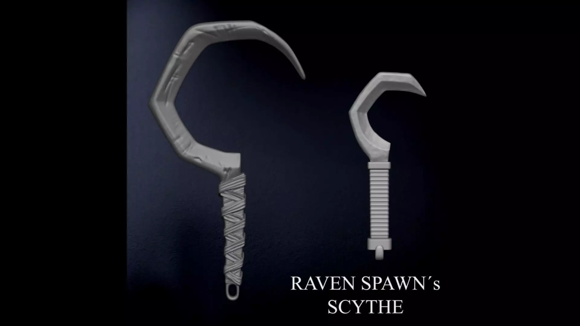 3D PRINTABLE RAVEN SPAWN SCYTHE - SPAWN WEAPON 3D print model_0