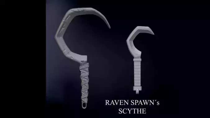 3D PRINTABLE RAVEN SPAWN SCYTHE - SPAWN WEAPON 3D print model