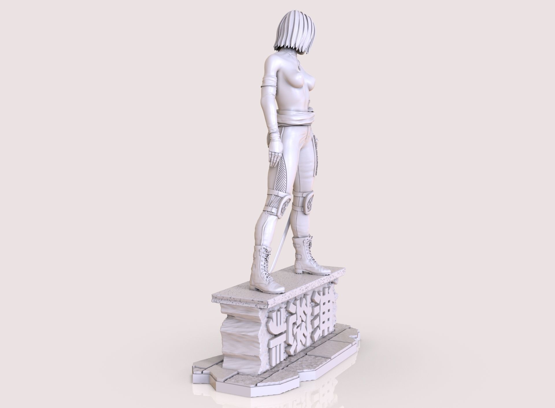 Six variants of katana DC comics 3D print model_24