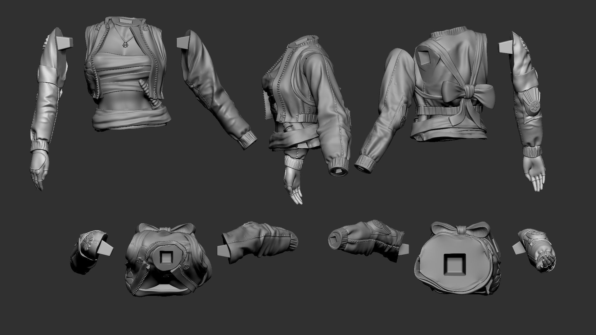 Six variants of katana DC comics 3D print model_11