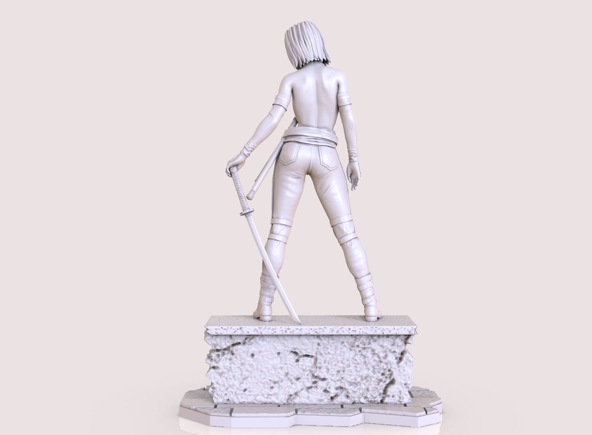 Six variants of katana DC comics 3D print model_23