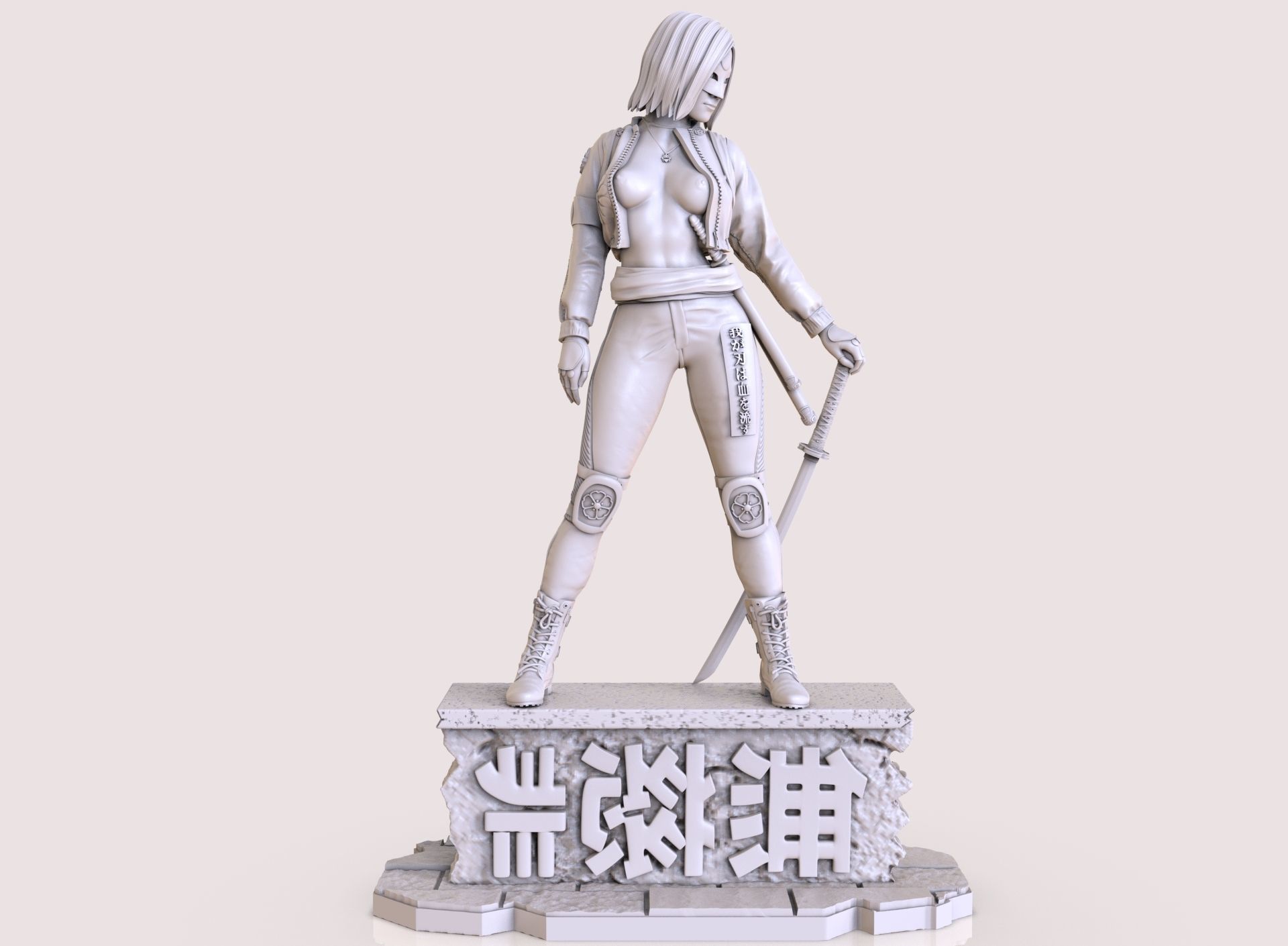 Six variants of katana DC comics 3D print model_14
