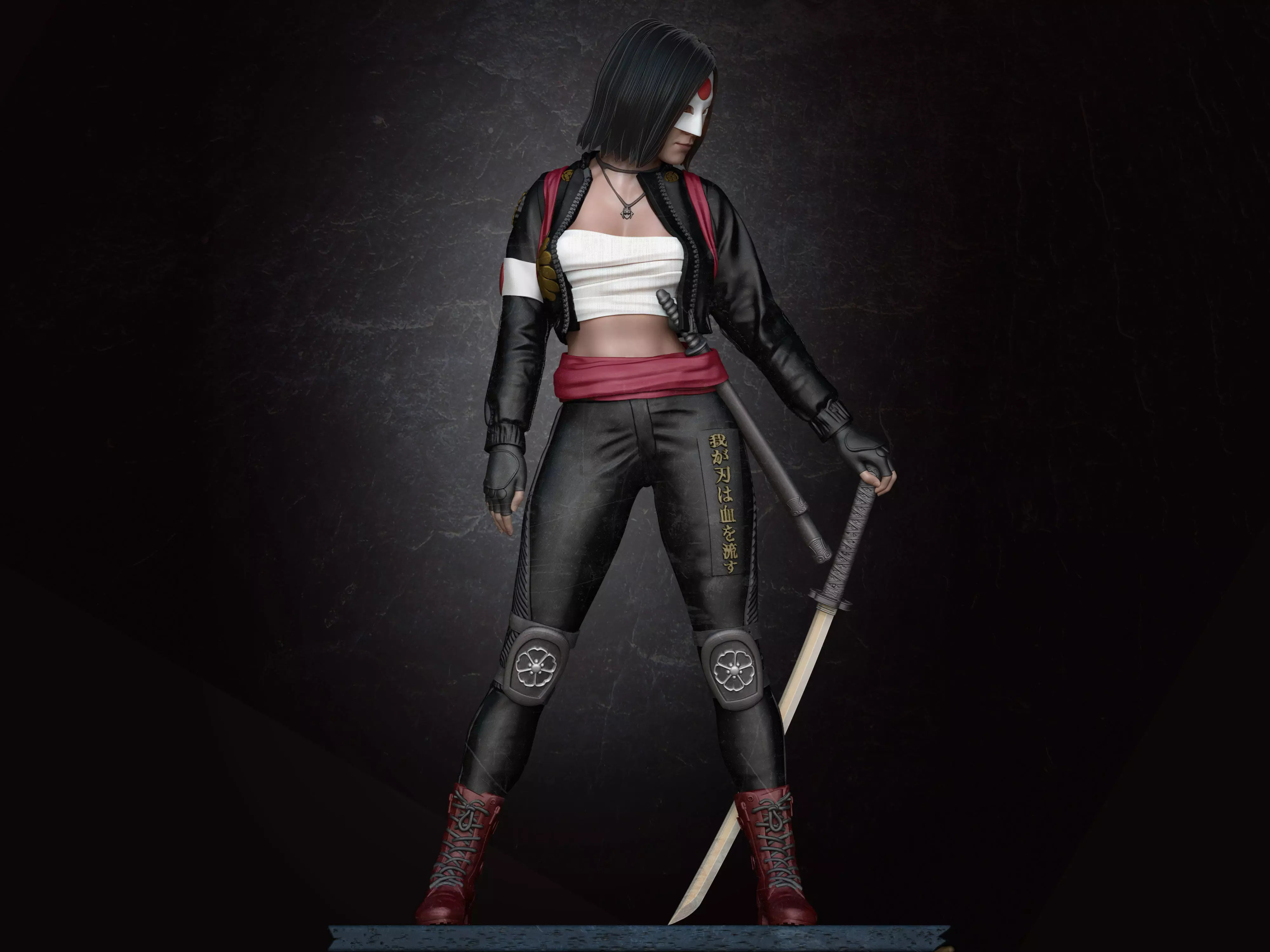 Six variants of katana DC comics 3D print model_0