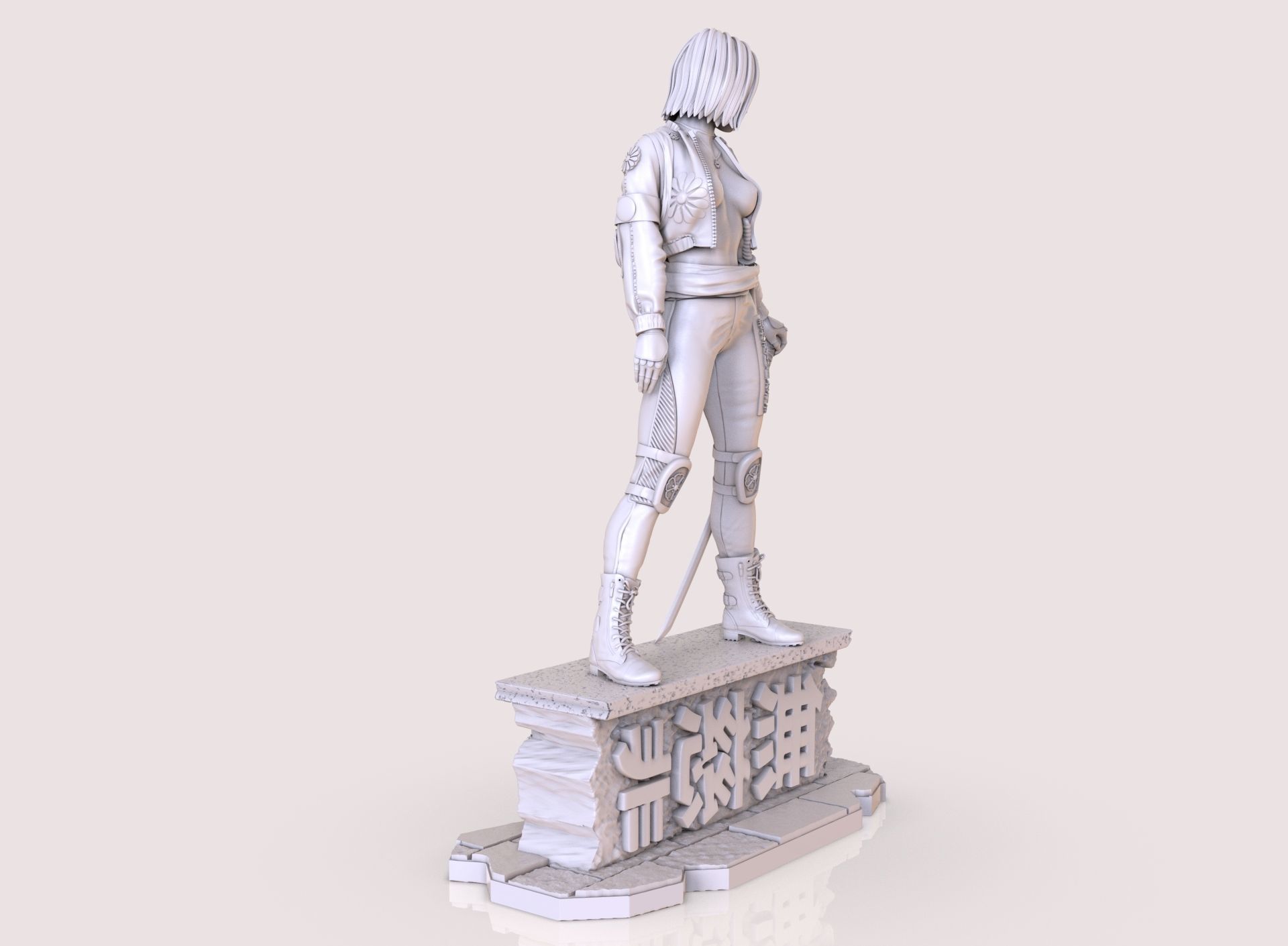Six variants of katana DC comics 3D print model_17