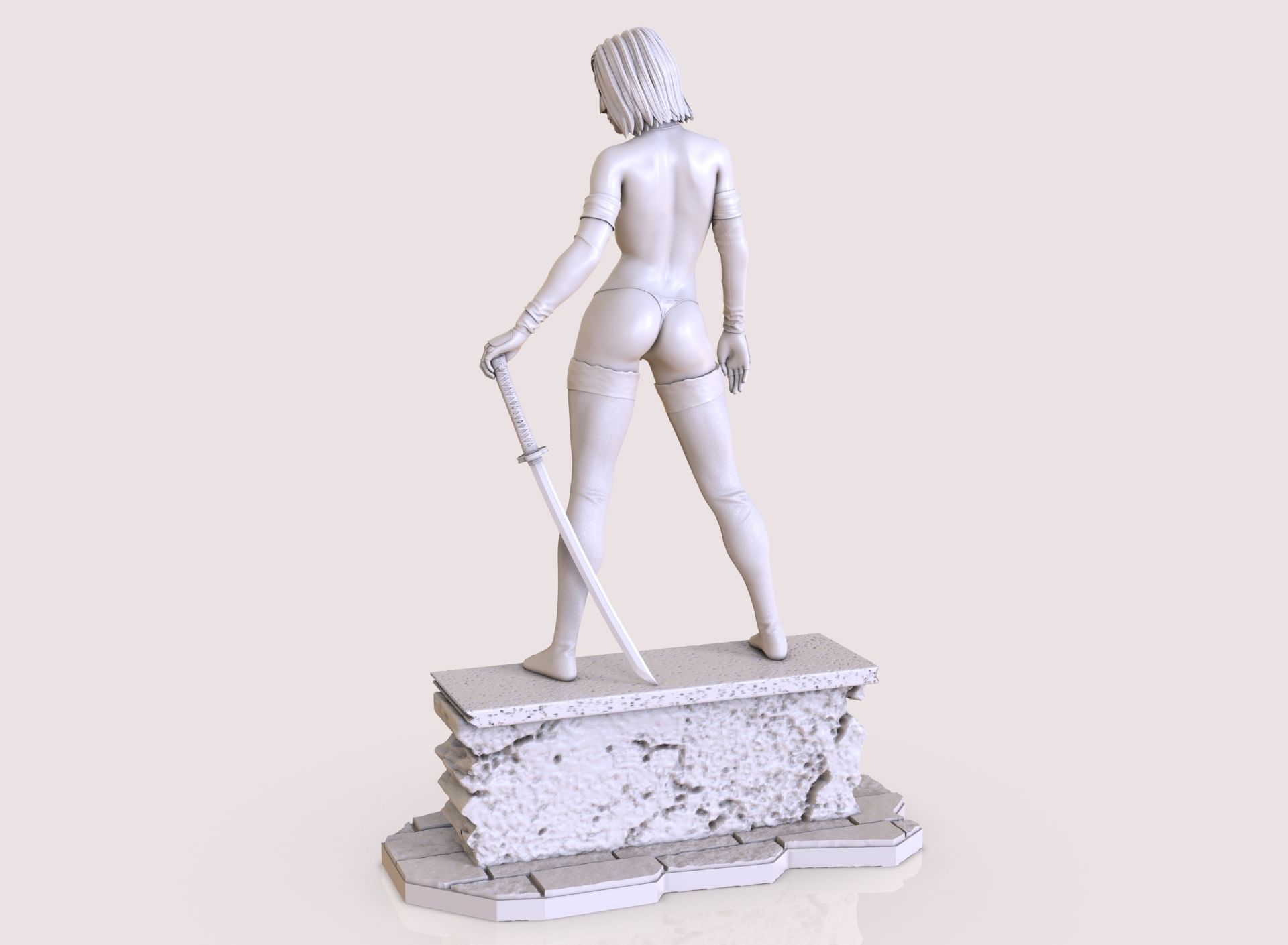Six variants of katana DC comics 3D print model_28