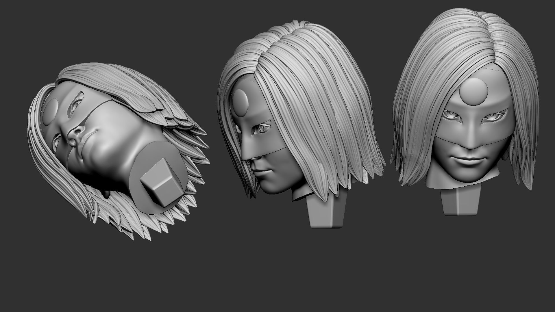 Six variants of katana DC comics 3D print model_3