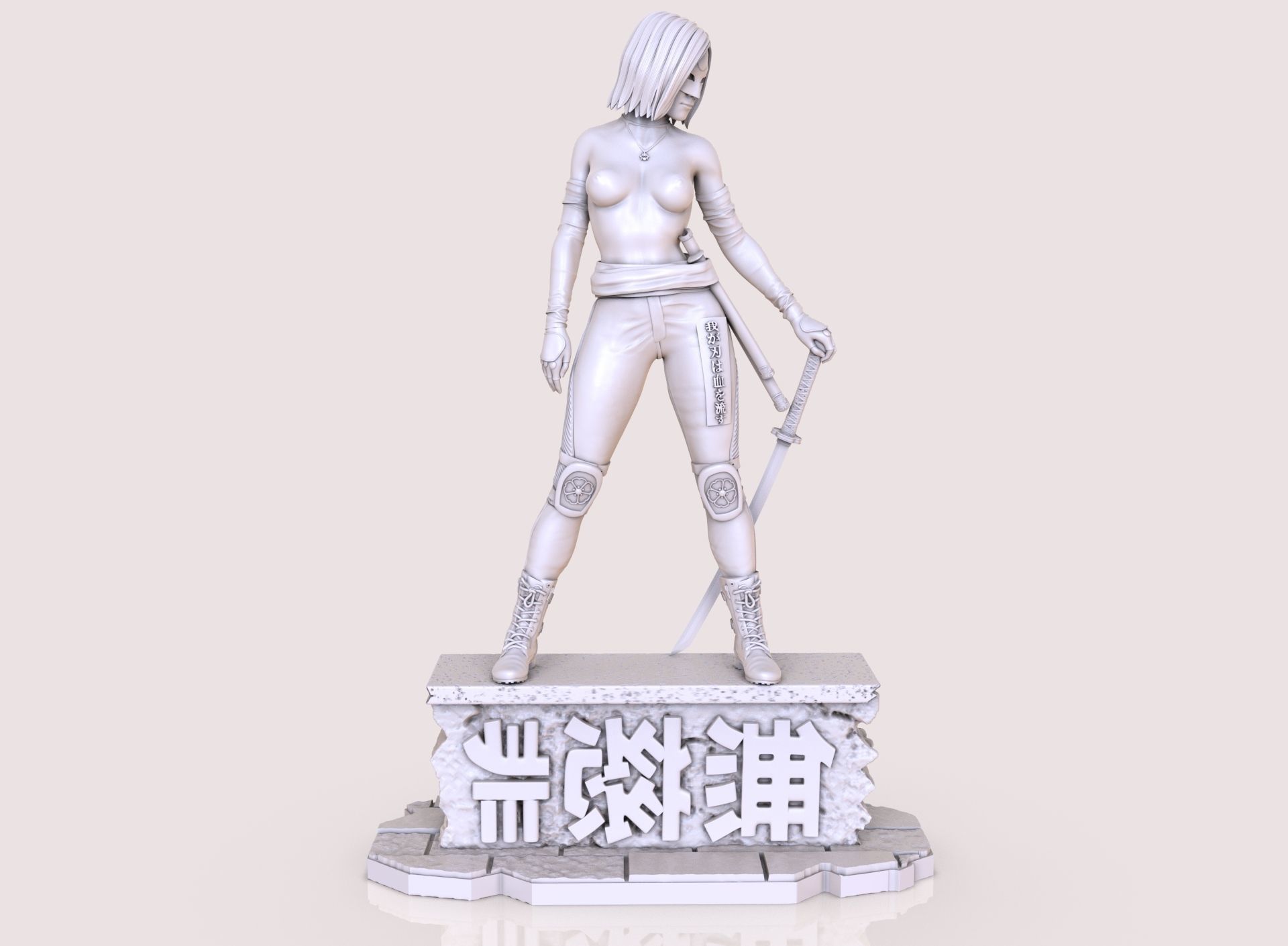 Six variants of katana DC comics 3D print model_21
