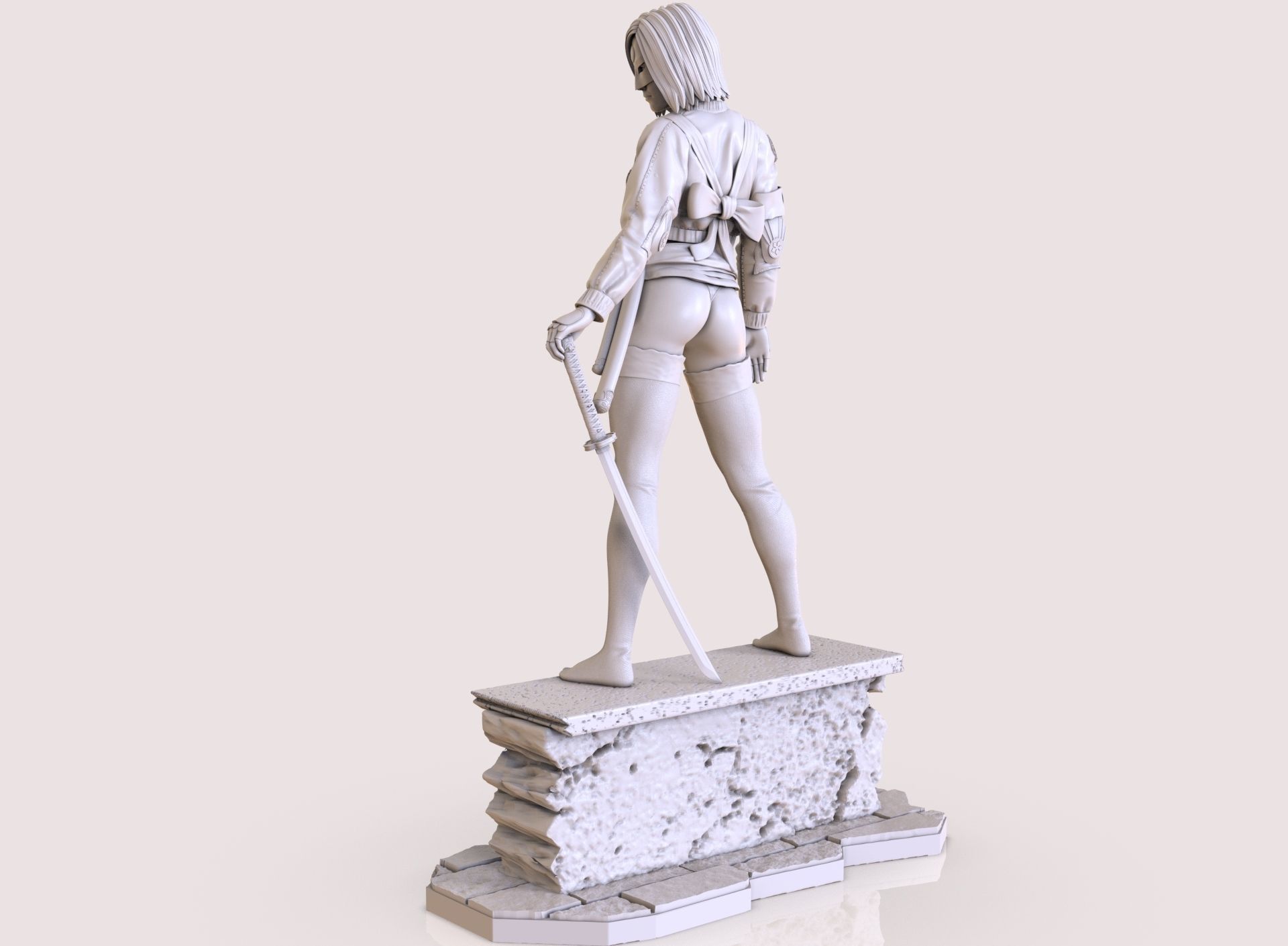 Six variants of katana DC comics 3D print model_13