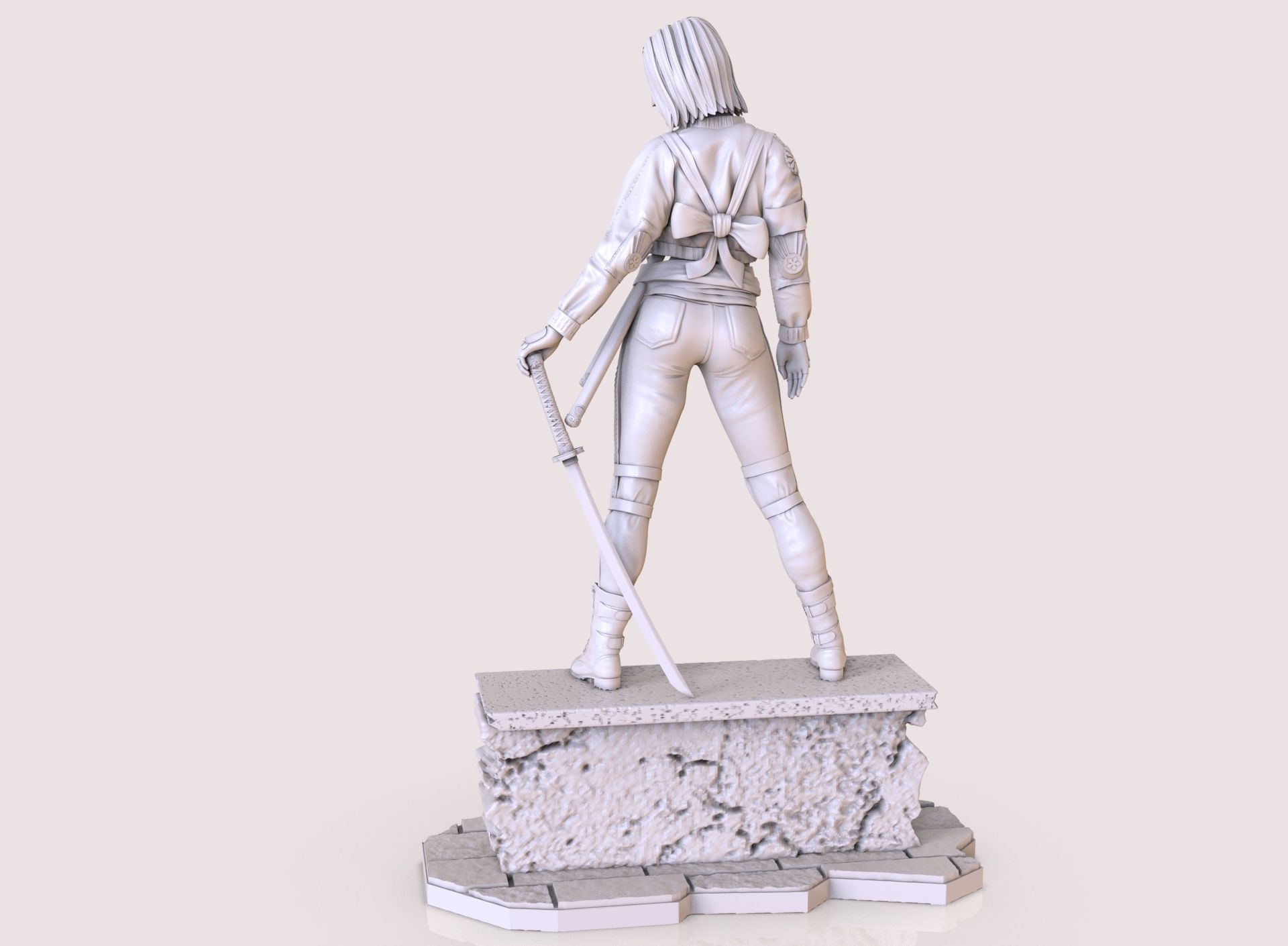 Six variants of katana DC comics 3D print model_15