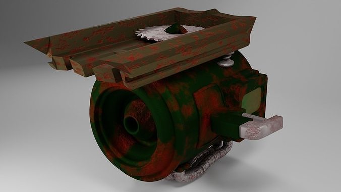 Post-apocalyptic Hand Saw Cannon 3D model