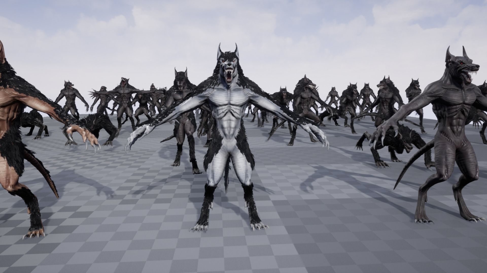 Evil werewolf Low-poly 3D model_17