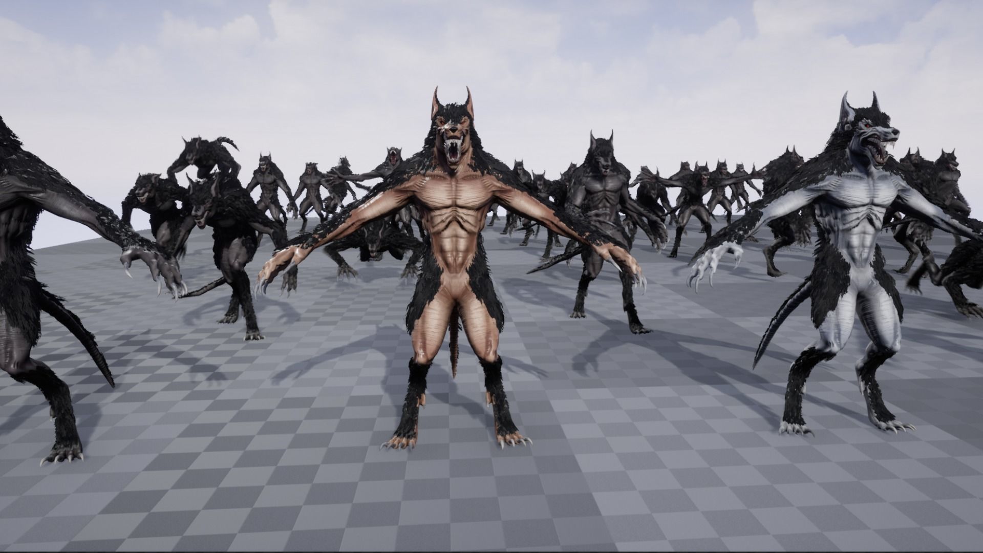 Evil werewolf Low-poly 3D model_19