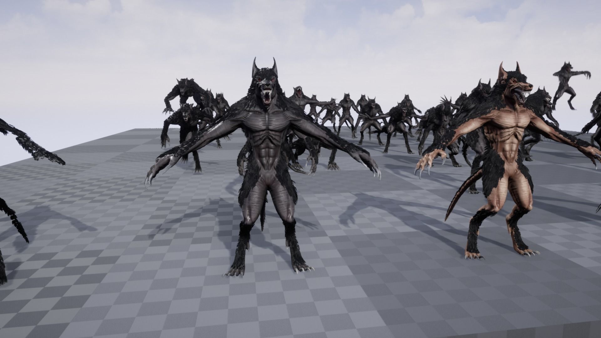 Evil werewolf Low-poly 3D model_16