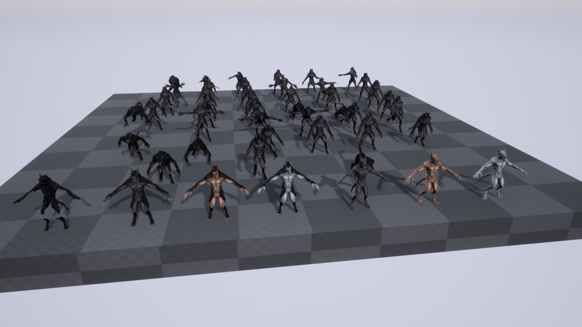 Evil werewolf Low-poly 3D model_18