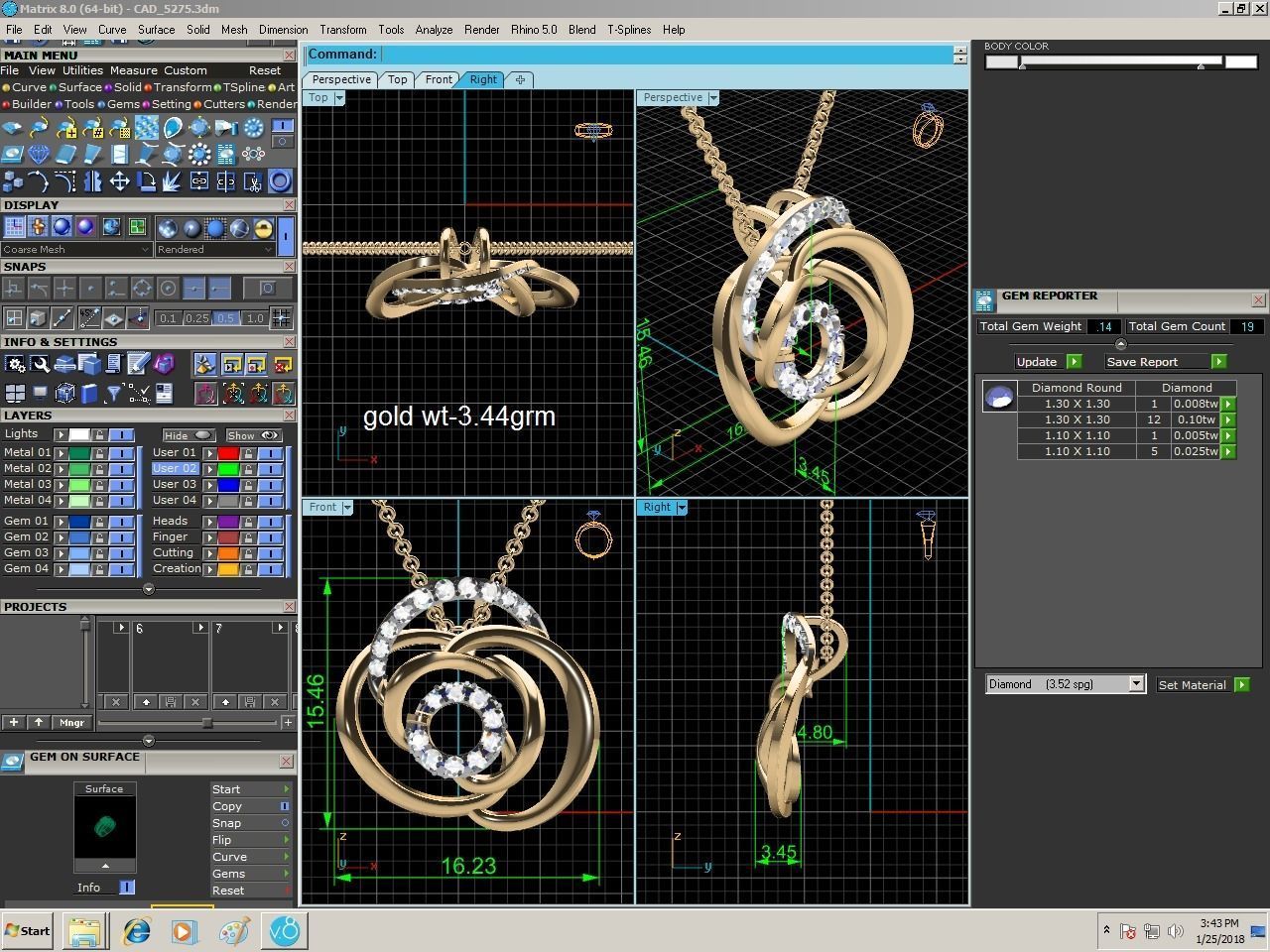 Women Pendants 3dm STL OBJ FBX Render Details 3D print model_13