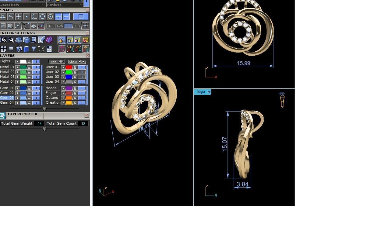 Women Pendants 3dm STL OBJ FBX Render Details 3D print model_5