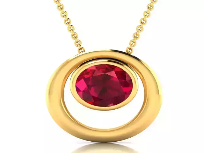 Women Oval Diamond Pendants 3dm STL OBJ FBX Render Details