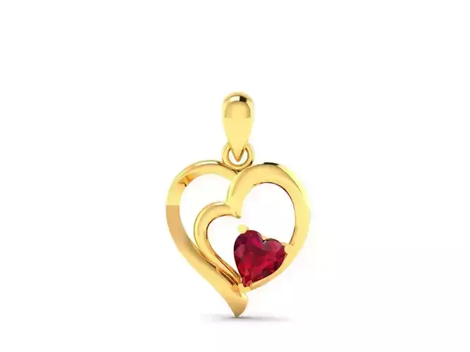 Women Heart Pendants 3dm STL OBJ FBX Render Details