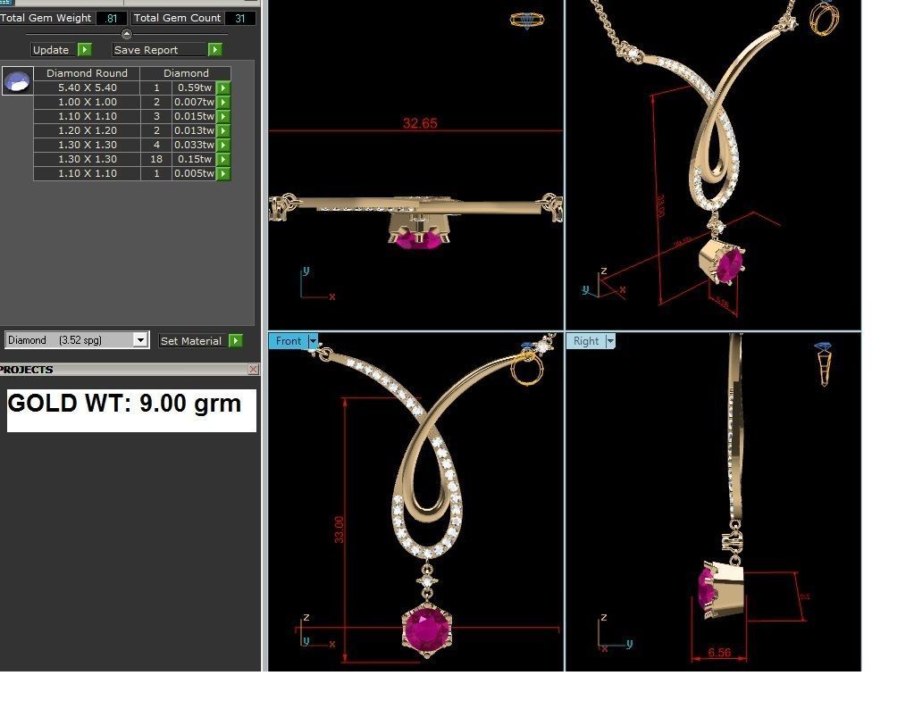 Women Pendants 3dm STL OBJ FBX Render Details 3D print model_6