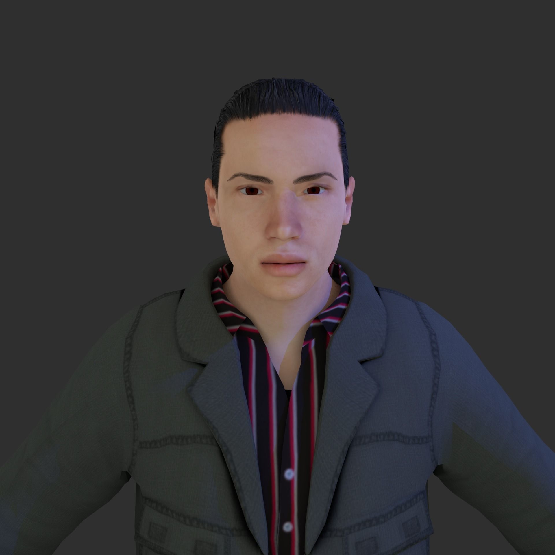 Rigged Human 3d model Free low-poly 3D model_1