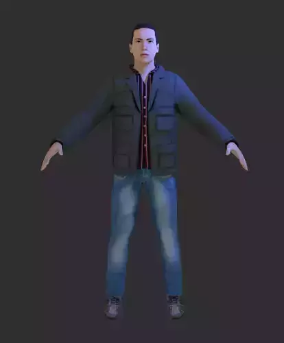 Rigged Human 3d model Free low-poly 3D model