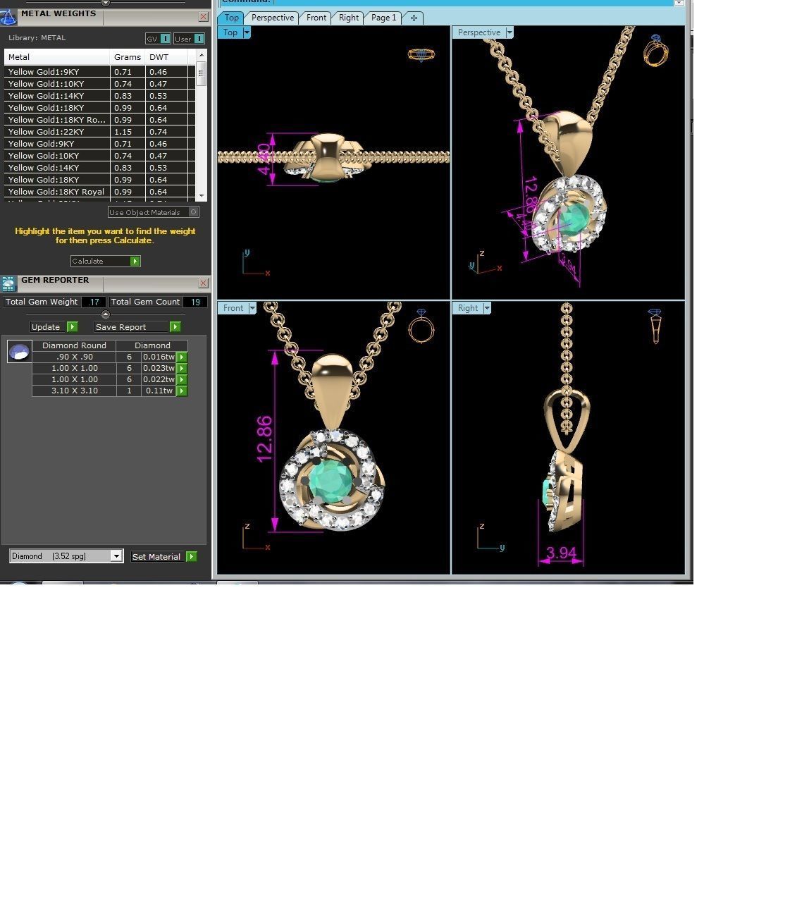 Women Pendants 3dm STL OBJ FBX Render Details 3D print model_5