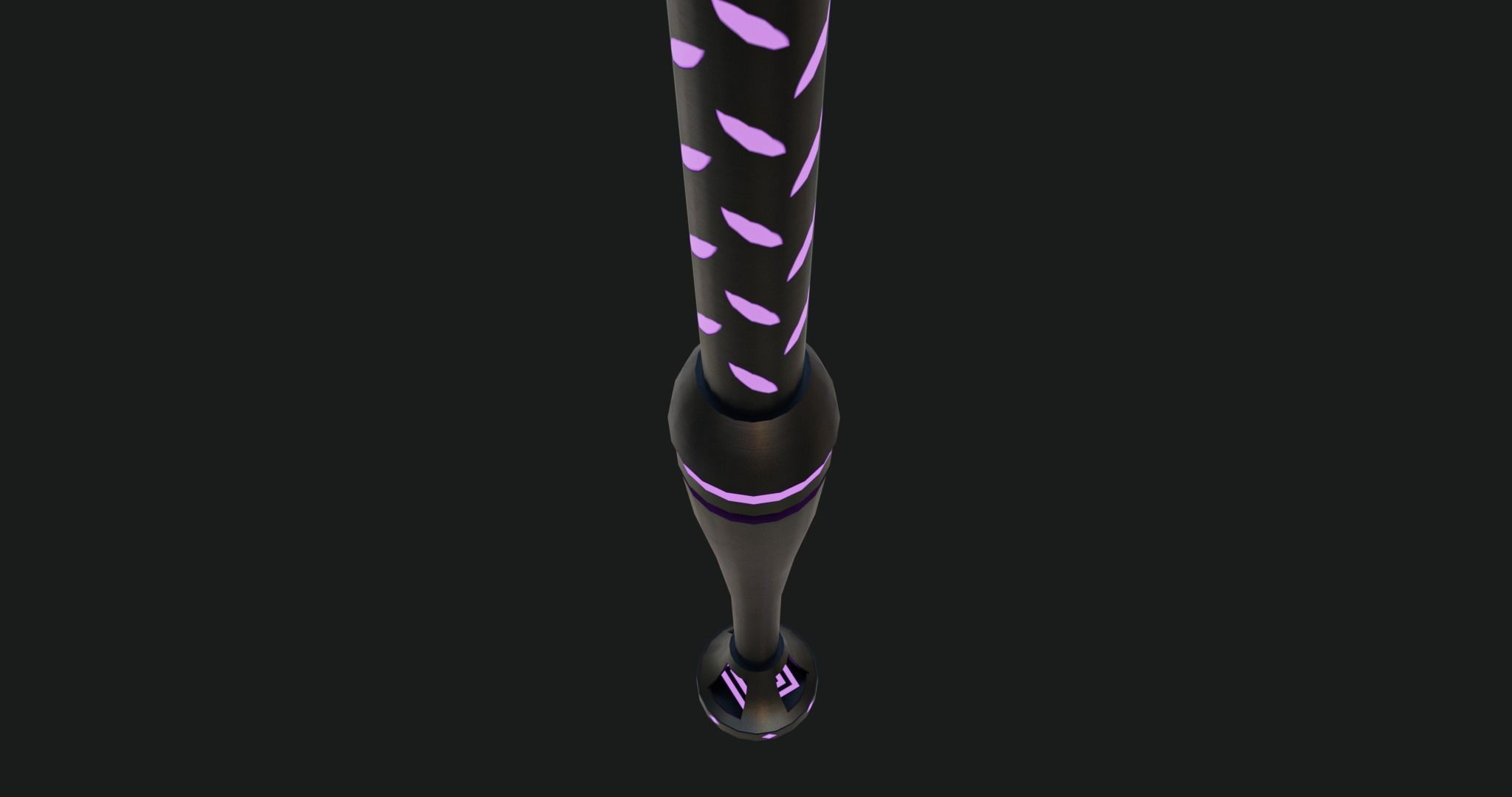 Fantasy Spear 02 Glow Weapon With PBR Low-poly 3D model_6