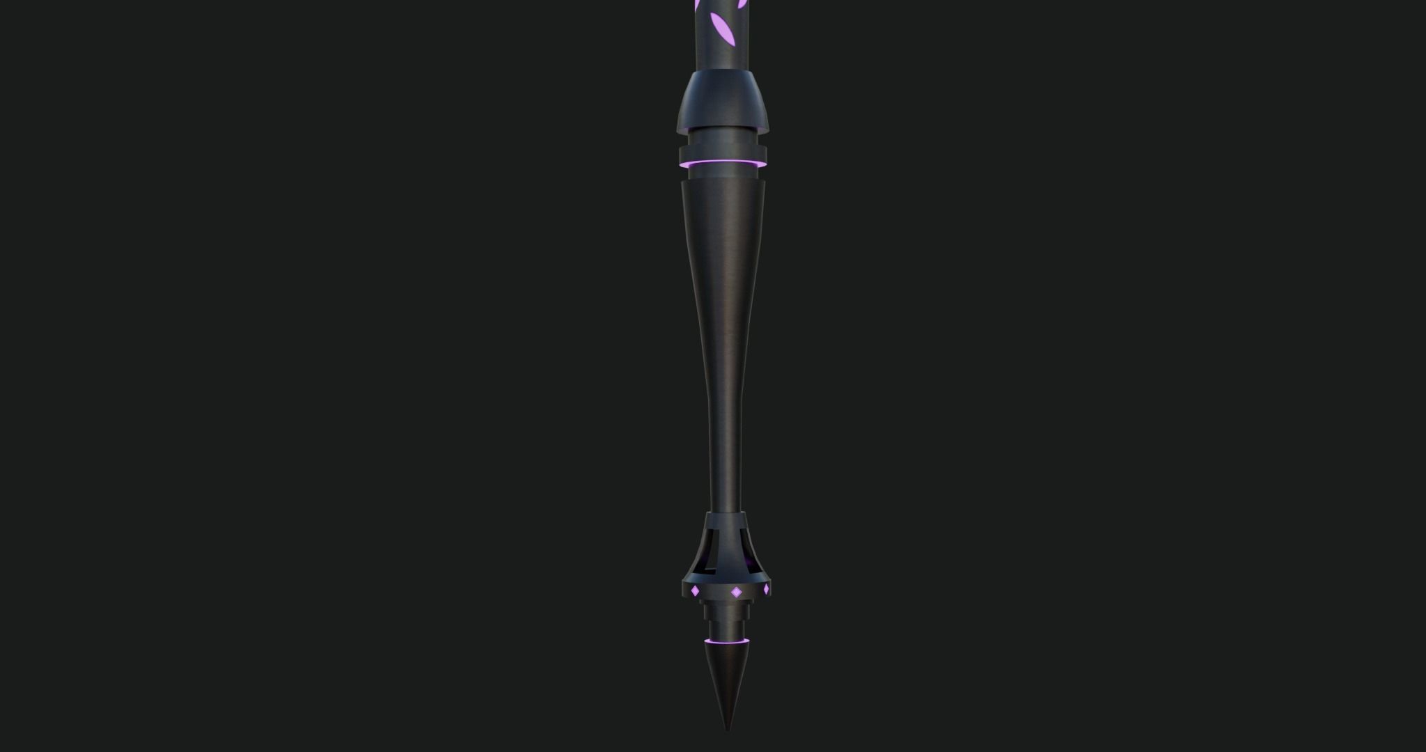 Fantasy Spear 02 Glow Weapon With PBR Low-poly 3D model_14