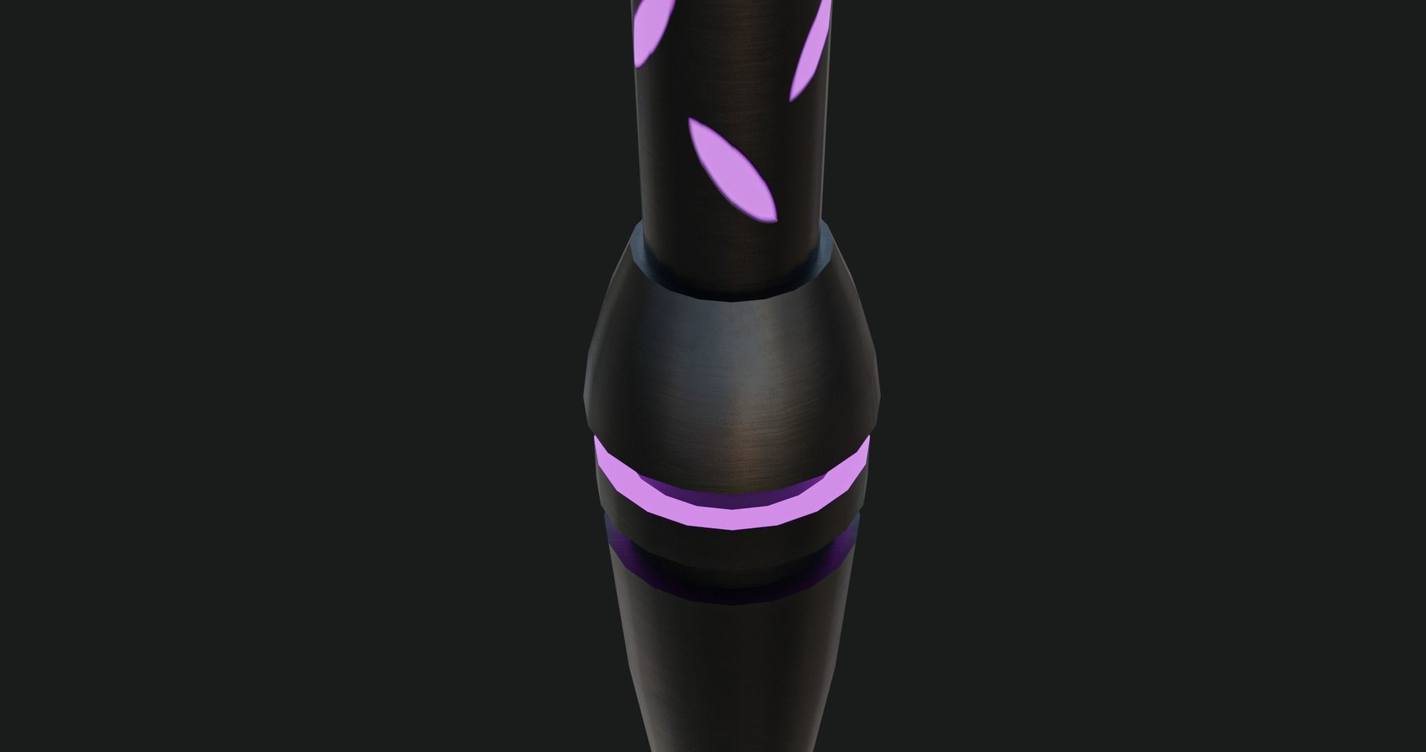 Fantasy Spear 02 Glow Weapon With PBR Low-poly 3D model_16