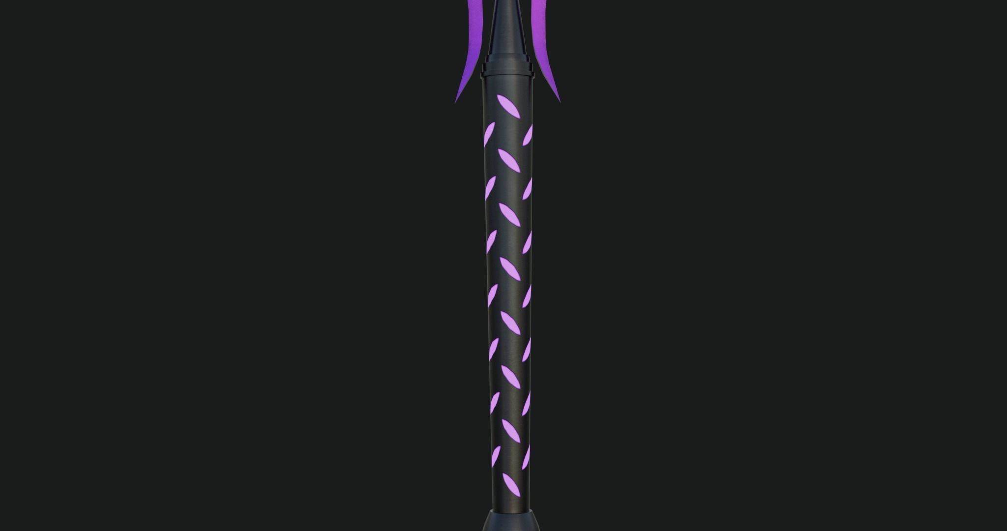Fantasy Spear 02 Glow Weapon With PBR Low-poly 3D model_13