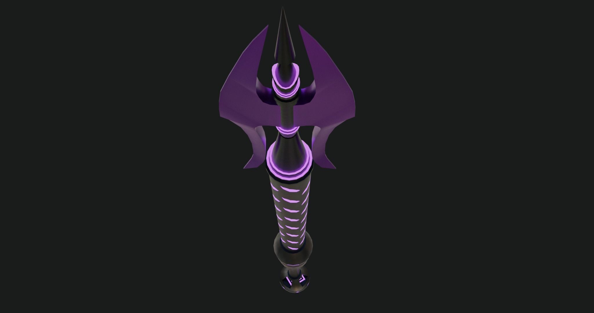 Fantasy Spear 02 Glow Weapon With PBR Low-poly 3D model_9