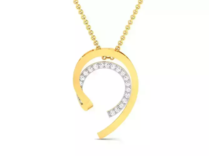 Women love pendant 3dm stl render detail