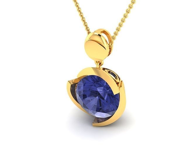Women Oval Diamond Pendants 3D print model