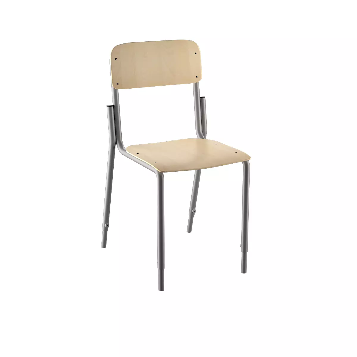 Sedia scuola 3D model_0