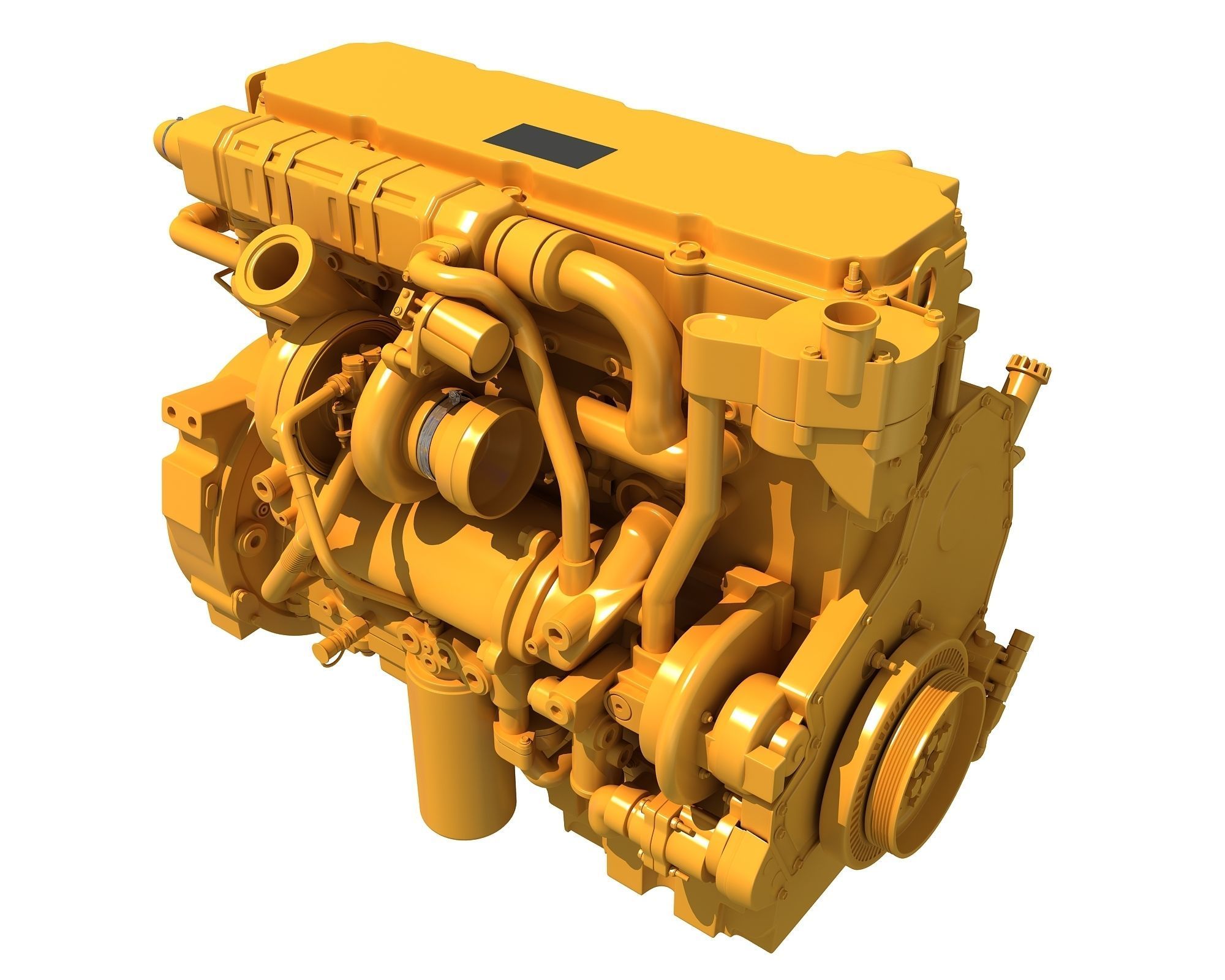 Industrial Diesel Engine 3D model_8