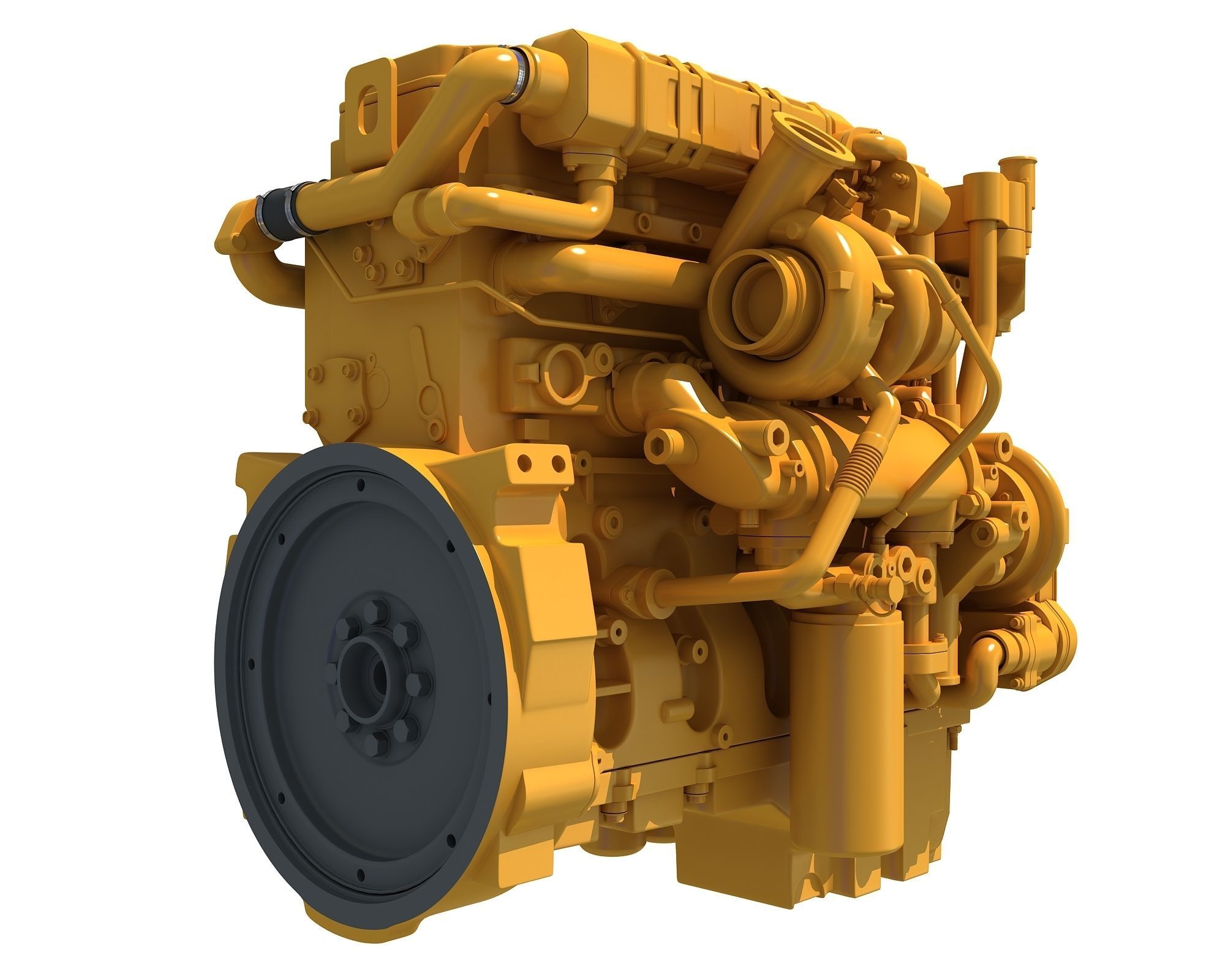 Industrial Diesel Engine 3D model_4