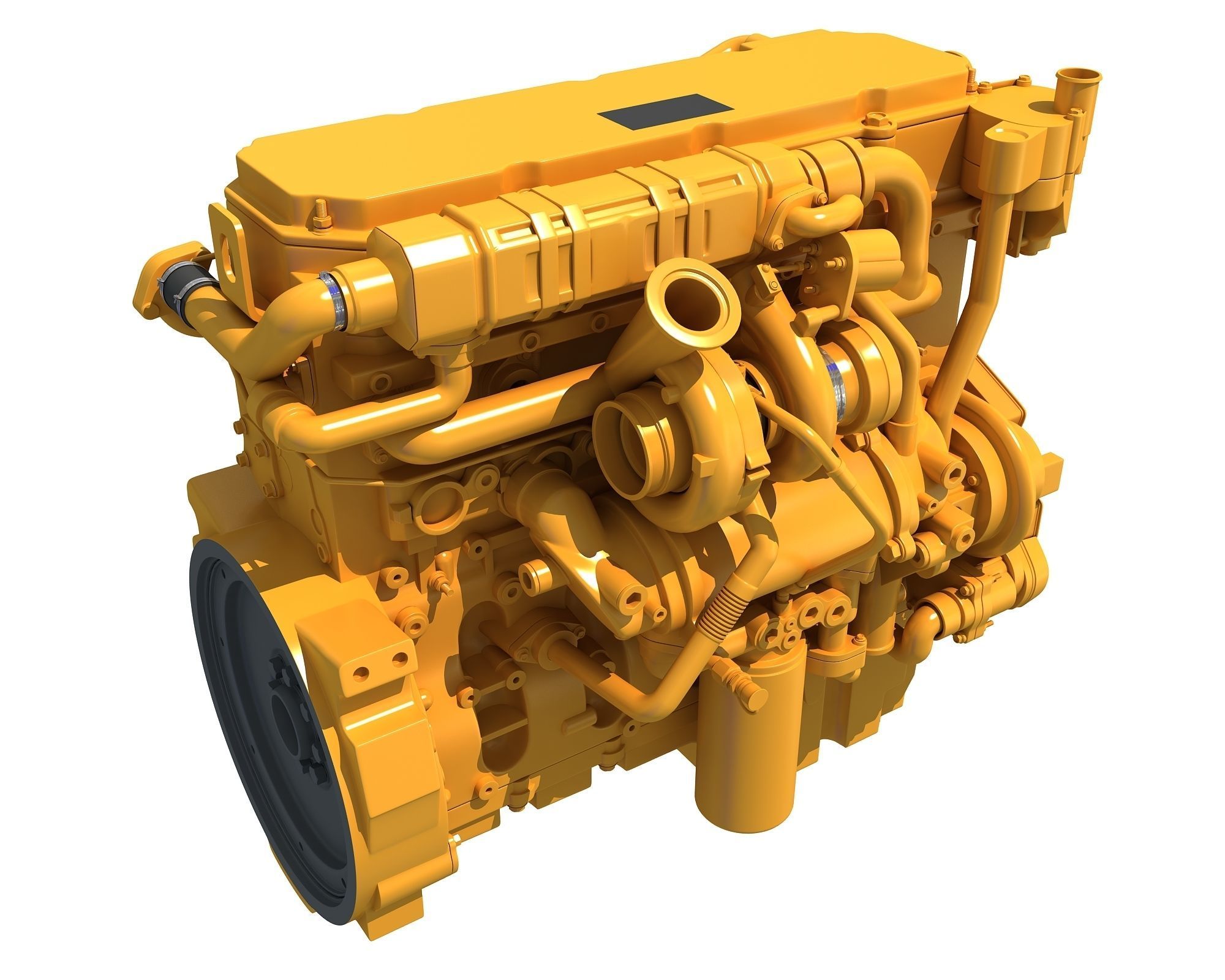 Industrial Diesel Engine 3D model_6