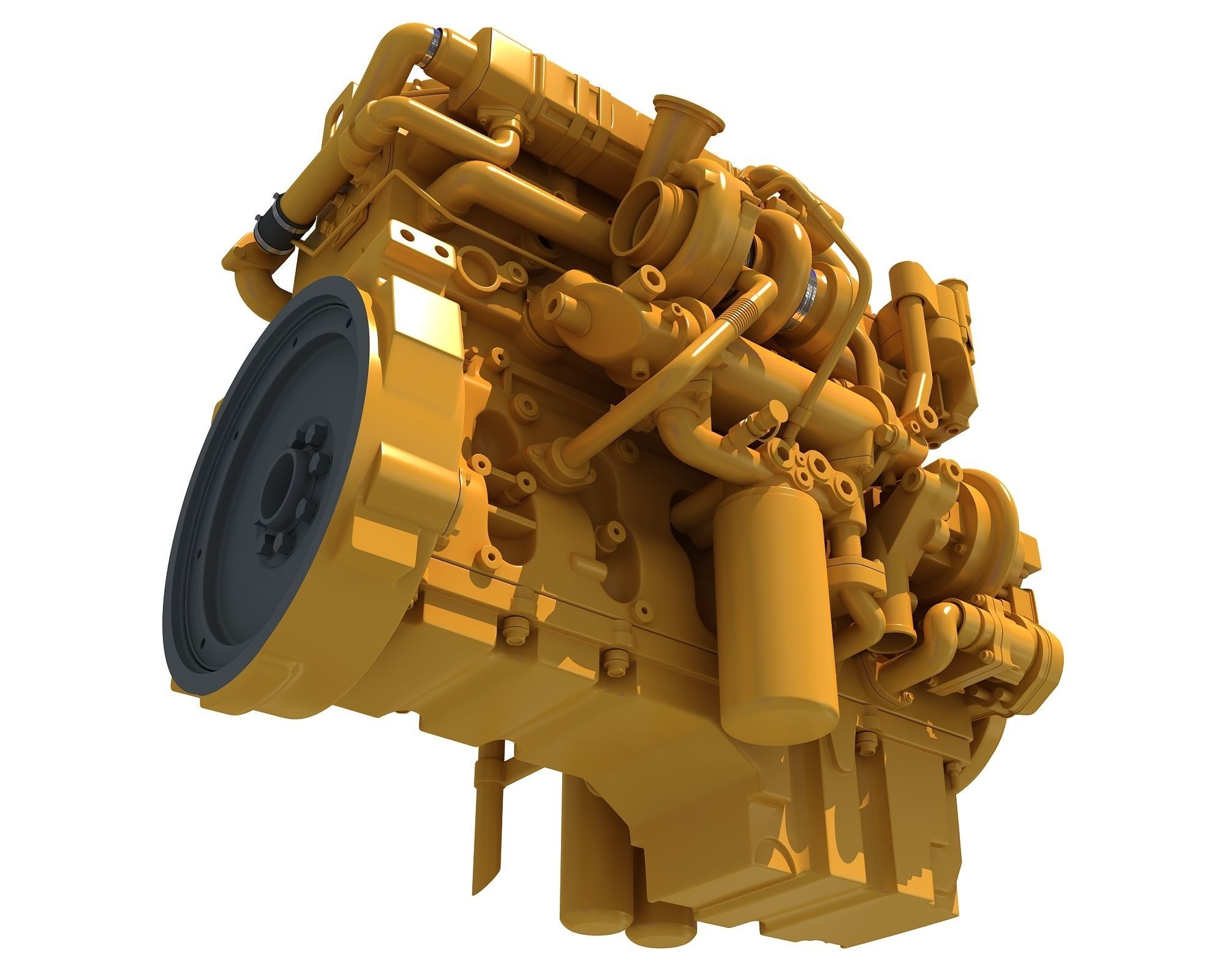Industrial Diesel Engine 3D model_12